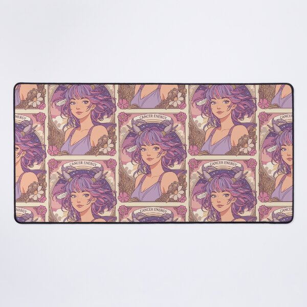 Item preview, Cancer Zodiac Goddess Anime Art | Cancer Energy Celestial Astrology Illustration | Pastel Horoscope Fantasy Girl | Art Nouveau Zodiac Wall Art | Cancer Birthday Gift designed and sold by RSDigitalPrintDesign.