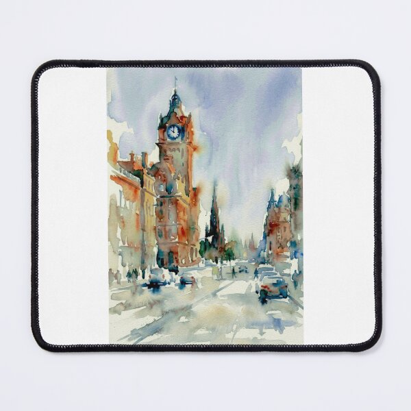 Item preview, Edinburgh Princes Street Watercolor Painting designed and sold by caracatita75.