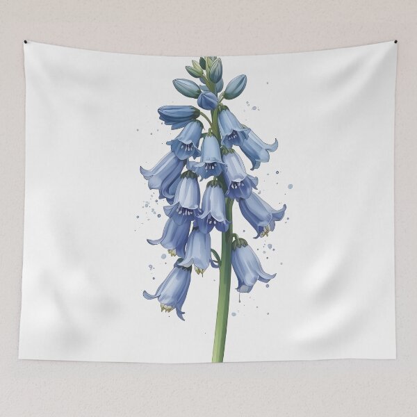 Item preview, Bluebell Flower Watercolor Painting designed and sold by RawNaturePrints.