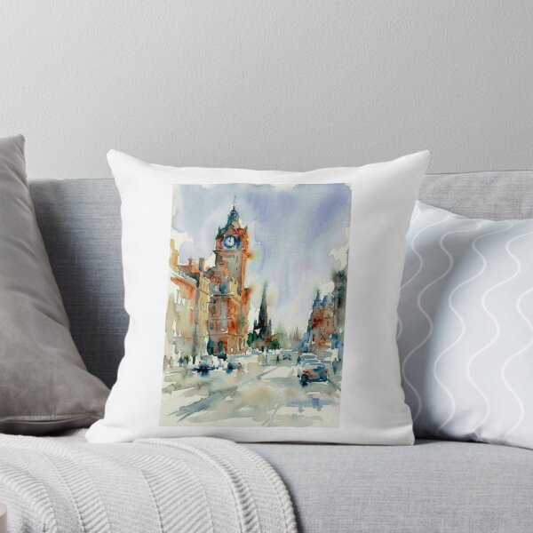 Item preview, Edinburgh Princes Street Watercolor Painting designed and sold by caracatita75.