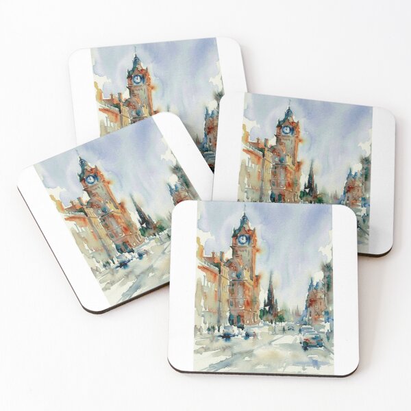 Item preview, Edinburgh Princes Street Watercolor Painting designed and sold by caracatita75.