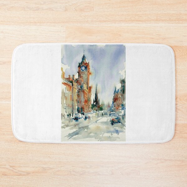 Item preview, Edinburgh Princes Street Watercolor Painting designed and sold by caracatita75.