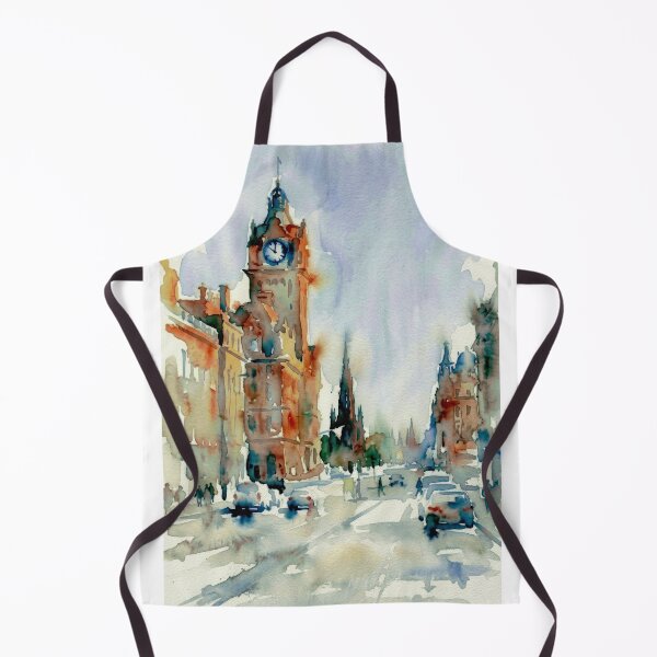 Item preview, Edinburgh Princes Street Watercolor Painting designed and sold by caracatita75.