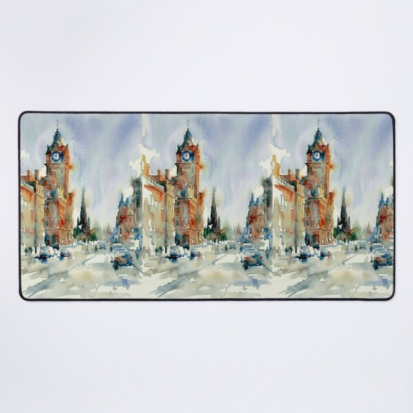 Item preview, Edinburgh Princes Street Watercolor Painting designed and sold by caracatita75.