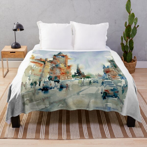 Item preview, Edinburgh Princes Street Watercolor Painting designed and sold by caracatita75.