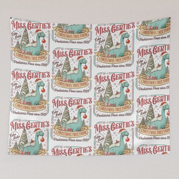 Item preview, Miss Gerties Dinosaur Christmas Tree Farm T Rex Santa Hat Holiday designed and sold by PixlCrypt.