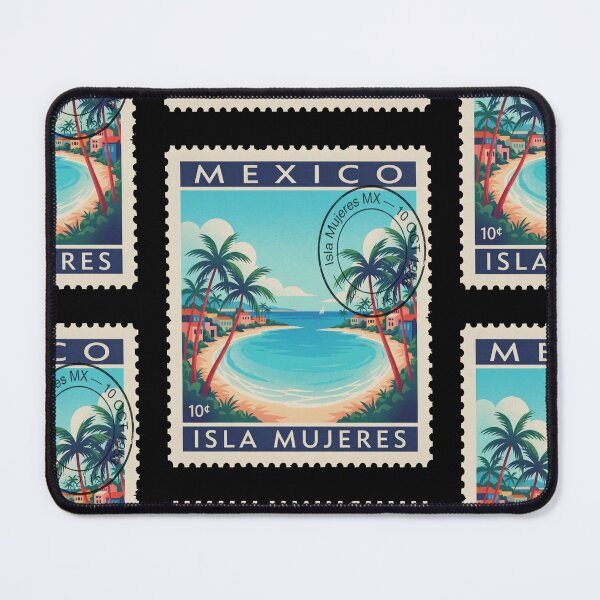 Item preview, Isla Mujeres Mexico Caribbean Postage Stamp Travel Sticker designed and sold by stickercuffs.