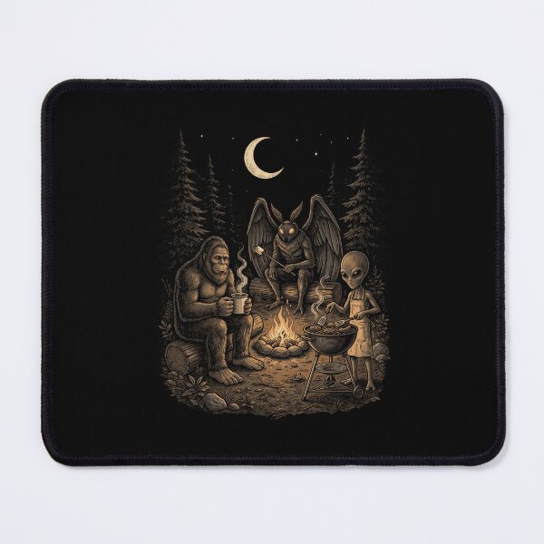 Item preview, Bigfoot Mothman Alien Campfire Cookout designed and sold by Roy & Tiffany.