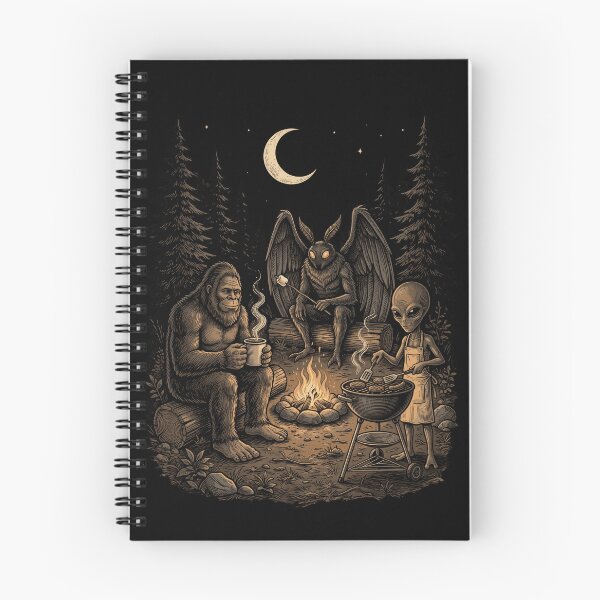 Item preview, Bigfoot Mothman Alien Campfire Cookout designed and sold by Roy & Tiffany.