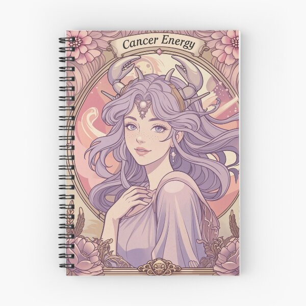 Item preview, Cancer Zodiac Goddess Anime Art | Cancer Energy Celestial Astrology Illustration | Pastel Horoscope Fantasy Girl | Art Nouveau Zodiac Wall Art | Cancer Birthday Gift designed and sold by RSDigitalPrintDesign.