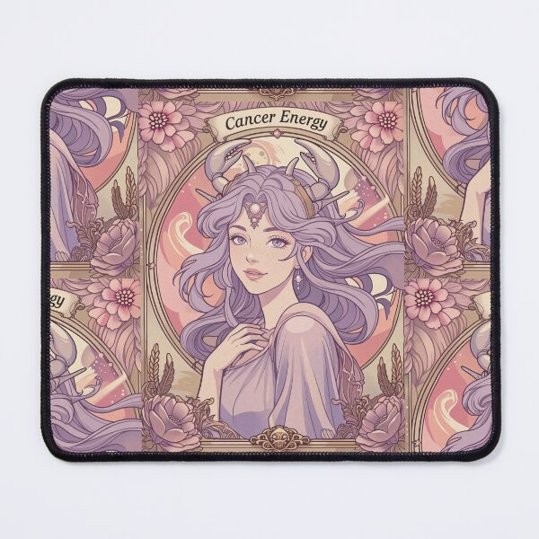 Item preview, Cancer Zodiac Goddess Anime Art | Cancer Energy Celestial Astrology Illustration | Pastel Horoscope Fantasy Girl | Art Nouveau Zodiac Wall Art | Cancer Birthday Gift designed and sold by RSDigitalPrintDesign.