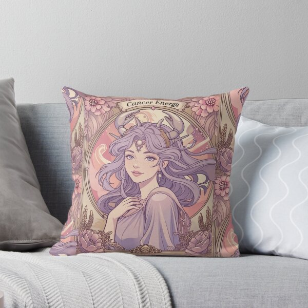 Item preview, Cancer Zodiac Goddess Anime Art | Cancer Energy Celestial Astrology Illustration | Pastel Horoscope Fantasy Girl | Art Nouveau Zodiac Wall Art | Cancer Birthday Gift designed and sold by RSDigitalPrintDesign.