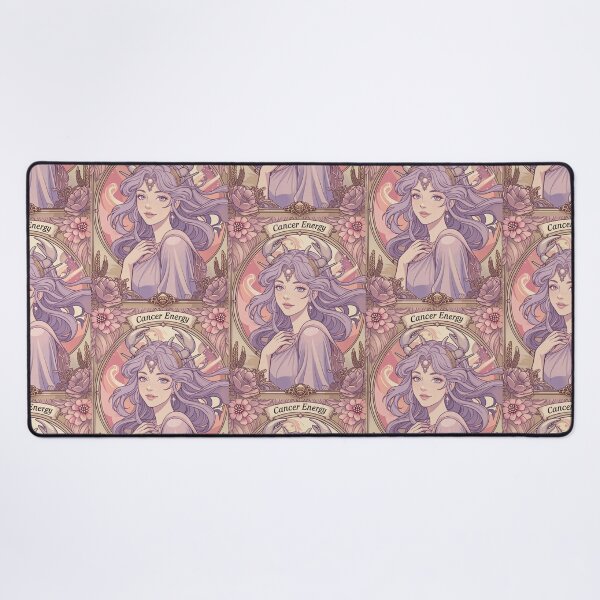 Item preview, Cancer Zodiac Goddess Anime Art | Cancer Energy Celestial Astrology Illustration | Pastel Horoscope Fantasy Girl | Art Nouveau Zodiac Wall Art | Cancer Birthday Gift designed and sold by RSDigitalPrintDesign.