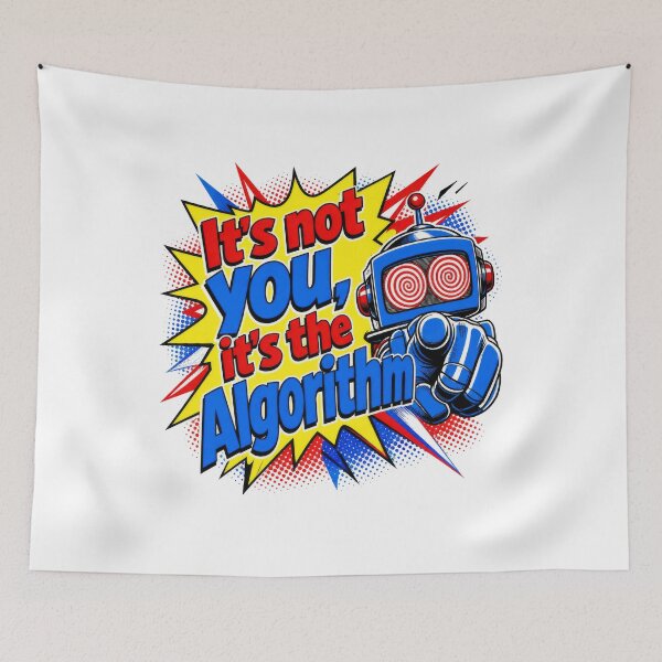 Item preview, It's Not You It's The Algorithm Robot Pop Art designed and sold by AntiqueImages.