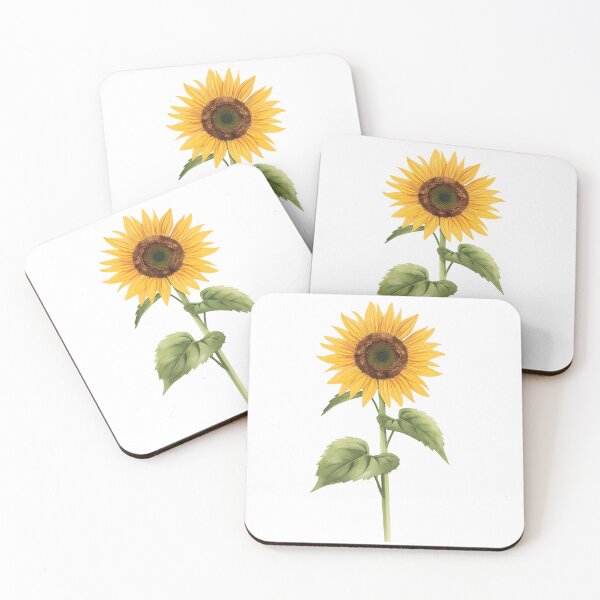 Item preview, Single Sunflower Watercolor Painting designed and sold by RawNaturePrints.