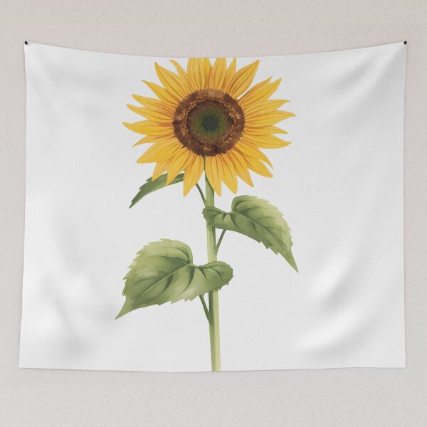 Item preview, Single Sunflower Watercolor Painting designed and sold by RawNaturePrints.