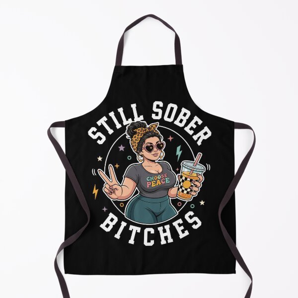 Item preview, Still Sober Bitches Messy Bun Drinking Coffee designed and sold by mareix.