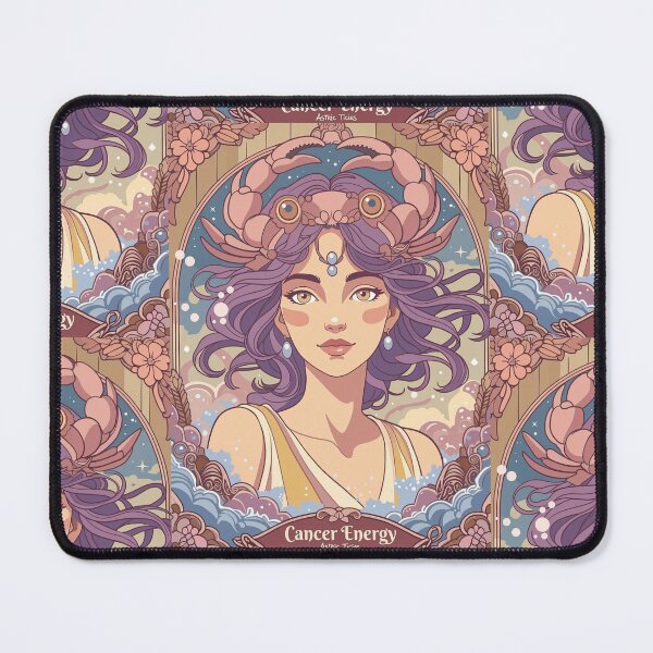 Item preview, Cancer Zodiac Goddess Anime Art | Cancer Energy Celestial Astrology Illustration | Pastel Horoscope Fantasy Girl | Art Nouveau Zodiac Wall Art | Cancer Birthday Gift designed and sold by RSDigitalPrintDesign.