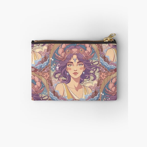 Item preview, Cancer Zodiac Goddess Anime Art | Cancer Energy Celestial Astrology Illustration | Pastel Horoscope Fantasy Girl | Art Nouveau Zodiac Wall Art | Cancer Birthday Gift designed and sold by RSDigitalPrintDesign.