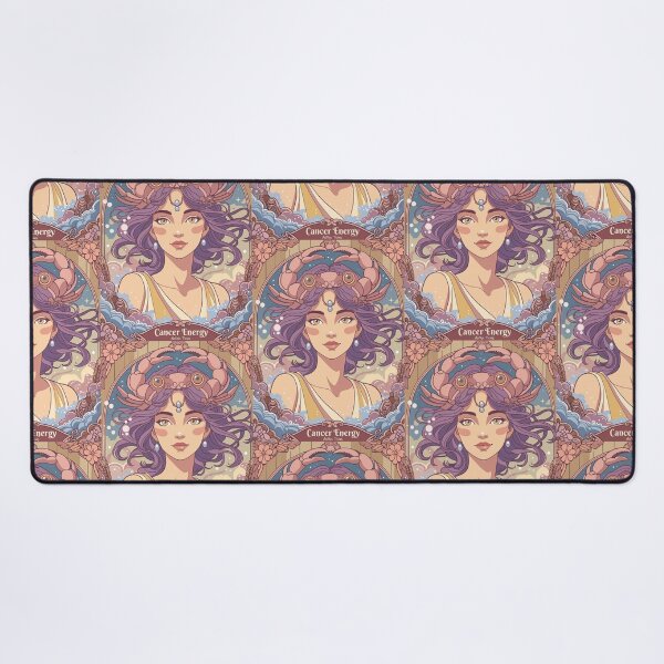 Item preview, Cancer Zodiac Goddess Anime Art | Cancer Energy Celestial Astrology Illustration | Pastel Horoscope Fantasy Girl | Art Nouveau Zodiac Wall Art | Cancer Birthday Gift designed and sold by RSDigitalPrintDesign.