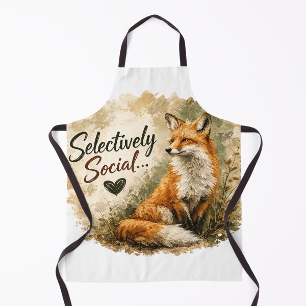 Item preview, Selectively Social | Fox Watercolor Aesthetic Sticker designed and sold by Genzfirevibes.