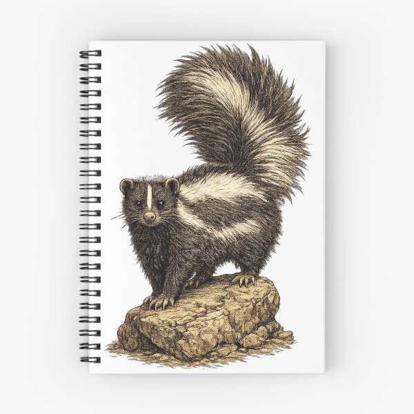 Item preview, Striped Skunk Antique Engraving designed and sold by KrungiT Design .