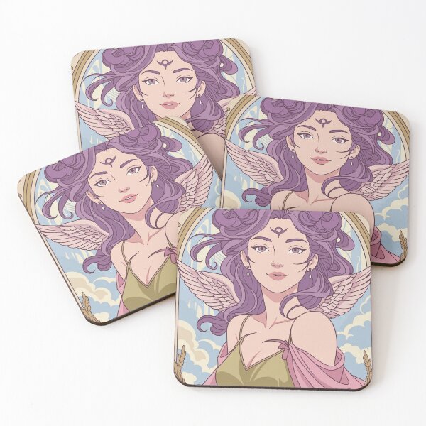 Item preview, Cancer Zodiac Goddess Anime Art | Cancer Energy Celestial Astrology Illustration | Pastel Horoscope Fantasy Girl | Art Nouveau Zodiac Wall Art | Cancer Birthday Gift designed and sold by RSDigitalPrintDesign.
