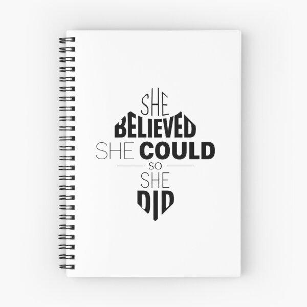 Item preview, She Believed She Could So She Did Feminist Quote Art designed and sold by ByKayaPrints.