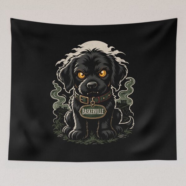 Item preview, Sherlock Holmes Baskerville Hound Cute Puppy Halloween Art designed and sold by Fenay Designs.
