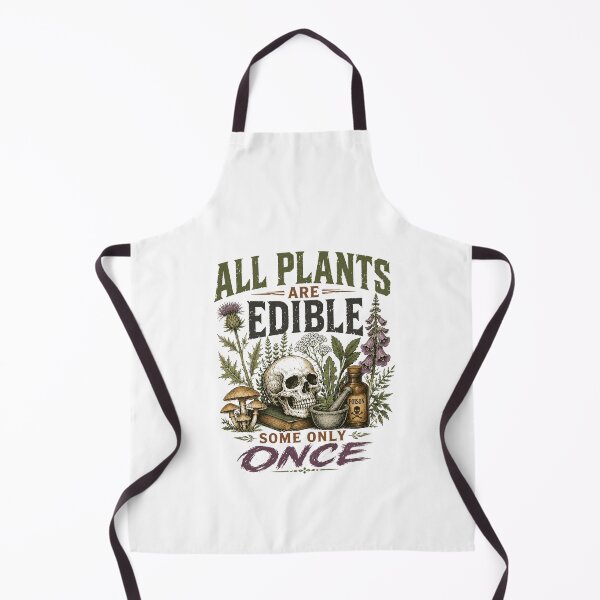 Item preview, All Plants Are Edible Some Only Once Foraging Botanist Herbalist Dark Humor designed and sold by SkeletonsDanger.