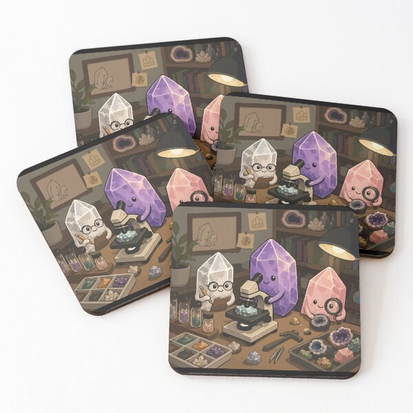 Item preview, Cute Crystal Scientists Laboratory Sticker for Geology Lovers designed and sold by SimplePoDesign.