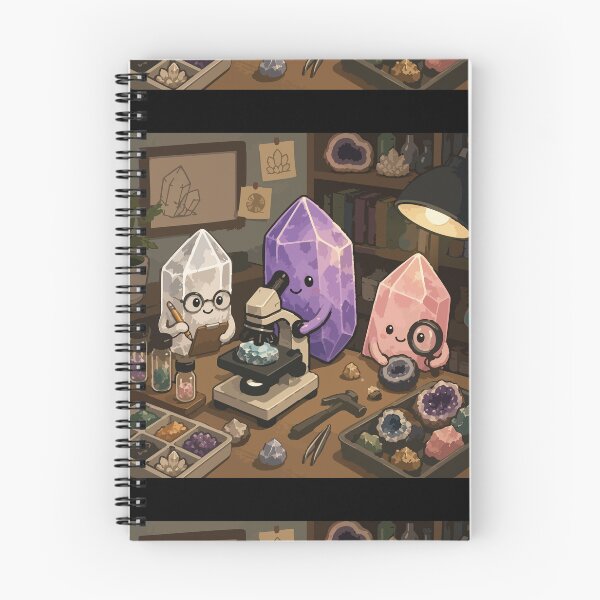 Item preview, Cute Crystal Scientists Laboratory Sticker for Geology Lovers designed and sold by SimplePoDesign.