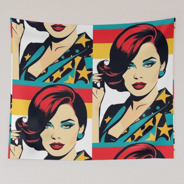 Item preview, Art - Pop Art, Stylized Female Portrait of the 1960s designed and sold by Beat-It.
