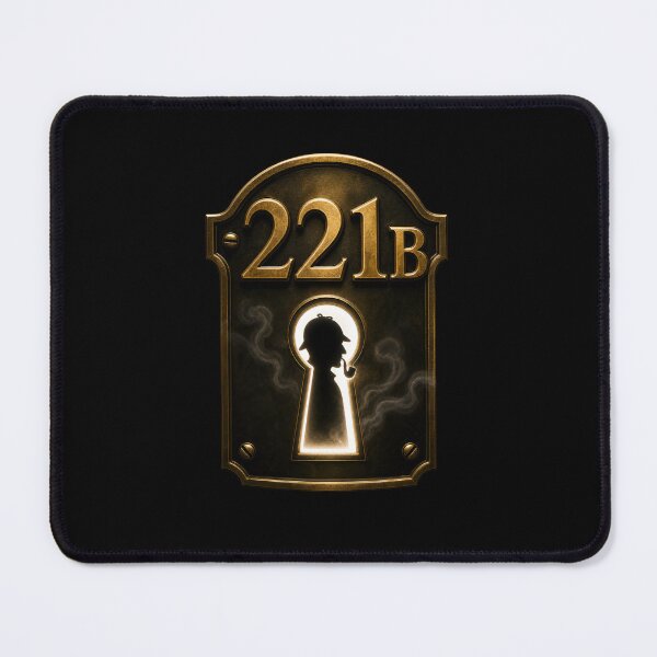Item preview, Sherlock Holmes 221B Baker Street Ornate Gold Keyhole Plaque Art designed and sold by Fenay Designs.