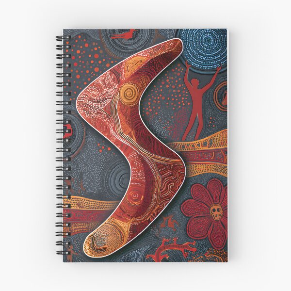 Item preview, Australian Aboriginal Boomerang Dot Painting Indigenous Tribal Wall Art Masterpiece designed and sold by GrinGalore.
