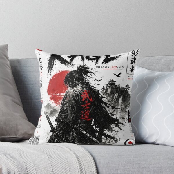 Item preview, Kage Shadow Warrior Japanese Streetwear Design designed and sold by RandomArtsByJo.
