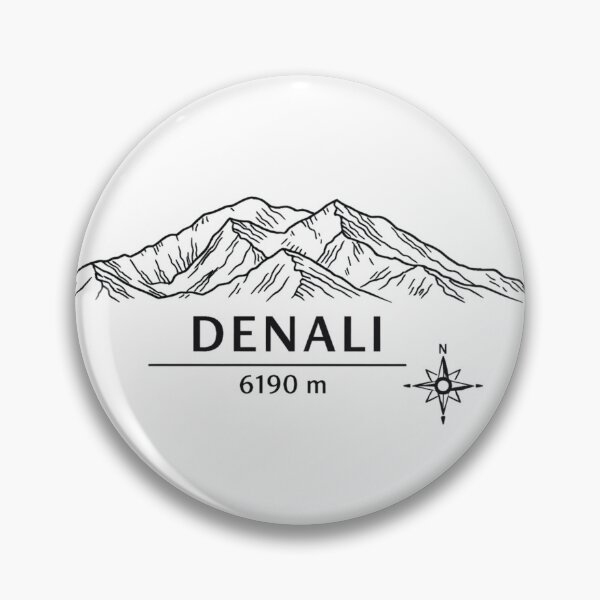 Item preview, Seven Summits North America – Denali 6190 m Minimalist Line Art Design designed and sold by Gabe1983.