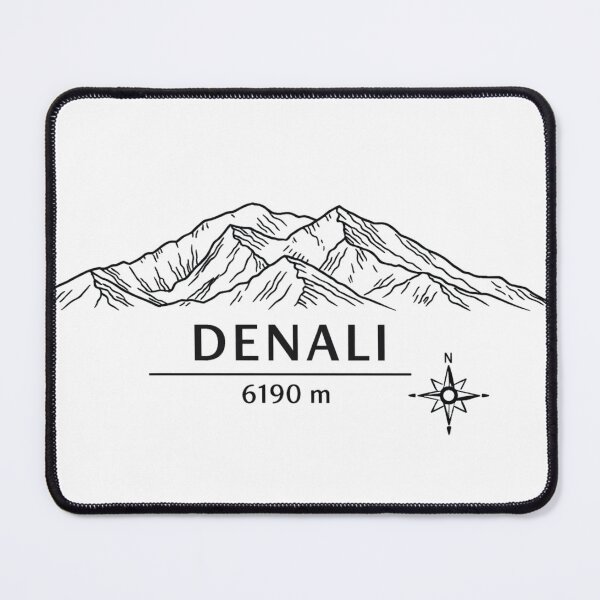 Item preview, Seven Summits North America – Denali 6190 m Minimalist Line Art Design designed and sold by Gabe1983.