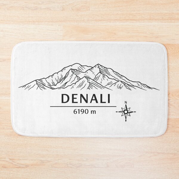 Item preview, Seven Summits North America – Denali 6190 m Minimalist Line Art Design designed and sold by Gabe1983.