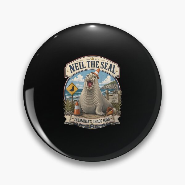 Item preview, Neil The Seal Tasmania's Chaos Icon Funny Australian Sea Lion designed and sold by ajifujpost.
