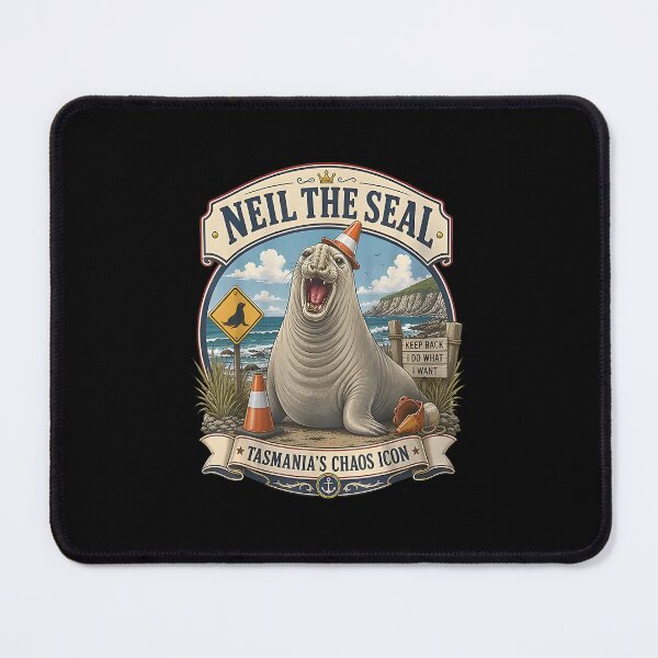 Item preview, Neil The Seal Tasmania's Chaos Icon Funny Australian Sea Lion designed and sold by ajifujpost.