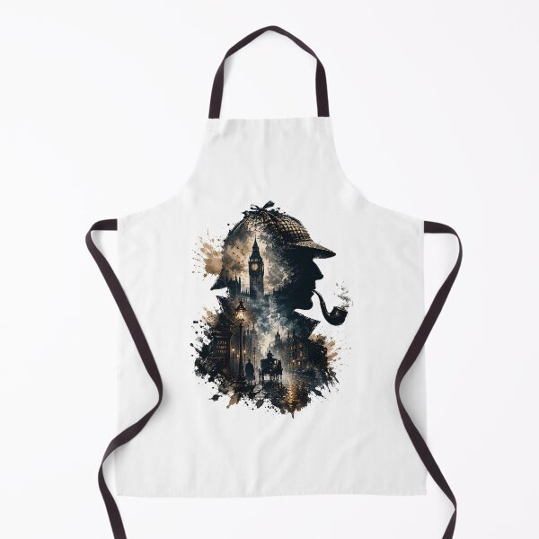 Item preview, Sherlock Holmes Baker Street 221B Watercolor Splatter Double Exposure designed and sold by Fenay Designs.