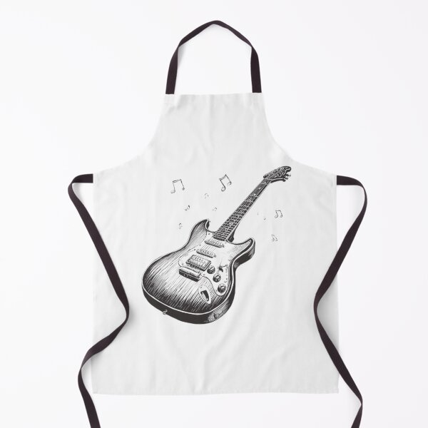 Item preview, Vintage Electric Guitar Hand Drawn Music Art designed and sold by ByKayaPrints.