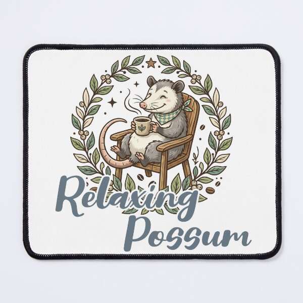 Item preview, Relaxing Possum -cafe break time-Naturalism and Minimalist Design designed and sold by LOVEARTDESIGN.