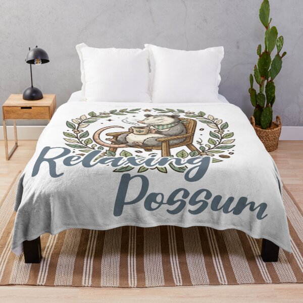 Item preview, Relaxing Possum -cafe break time-Naturalism and Minimalist Design designed and sold by LOVEARTDESIGN.