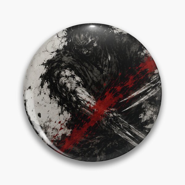 Item preview, Blade Arm Ronin Blood Ink Splash Illustration designed and sold by MouradStudio.