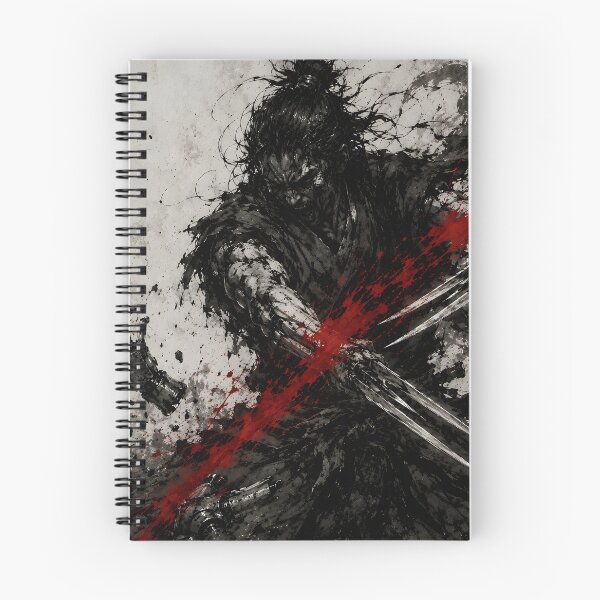 Item preview, Blade Arm Ronin Blood Ink Splash Illustration designed and sold by MouradStudio.