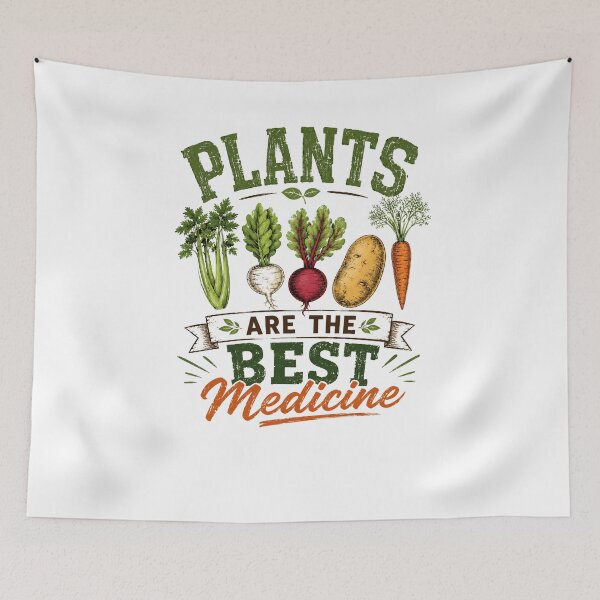 Item preview, Plants Are The Best Medicine Gardening Healthy Lifestyle Plant Lover Vegan Vegetarian designed and sold by SkeletonsDanger.