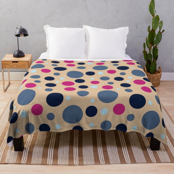 Item preview, Modern Polka Dot Pattern | Contemporary Blush Pink, Navy Blue & Slate Blue Seamless Circle Design designed and sold by ViviNyks.