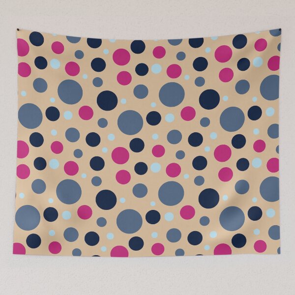 Item preview, Modern Polka Dot Pattern | Contemporary Blush Pink, Navy Blue & Slate Blue Seamless Circle Design designed and sold by ViviNyks.